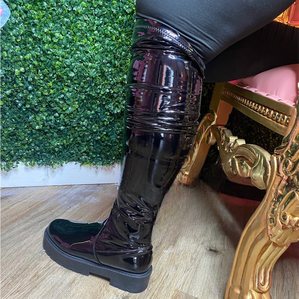 Sasha Thigh High Boots - Black